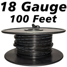 Load image into Gallery viewer, 100 Feet 18 Gauge Stranded Lamp Wire, 2 Conductor, SPT-1, Black
