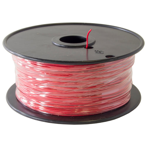 22 Gauge Hook Up Wire | Solid Wire | 1000 feet in length (Red Colored Wire) | Voltage Rating: 300 Volts | Solid Tinned Copper