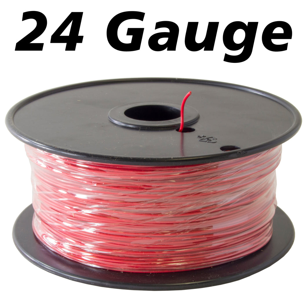 1,000 Feet 24 Gauge Stranded Hook-up Wire (Red)