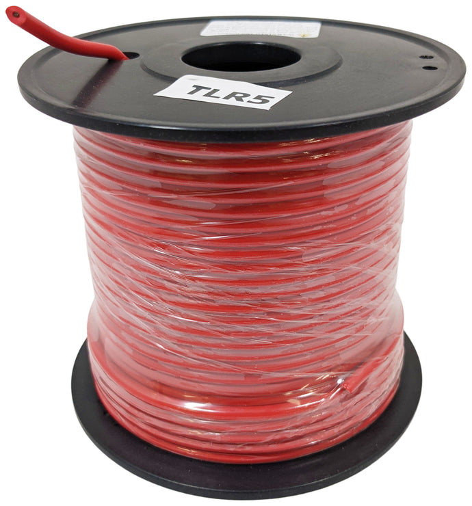 100 Feet Red 18 Gauge Stranded Flexible Test Lead Wire, Rubber Insulated