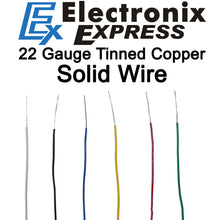 Load image into Gallery viewer, 22 Gauge Hook Up Wire Kit - Solid Wire, Tinned Copper - Includes 6 Different Color 100 Foot Spools
