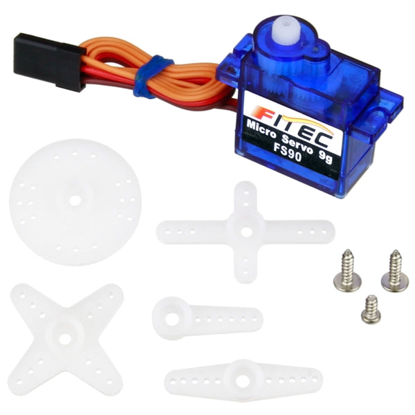 Fitec FS90R Continuous Rotation Servo, Mini Size, 9g Weight