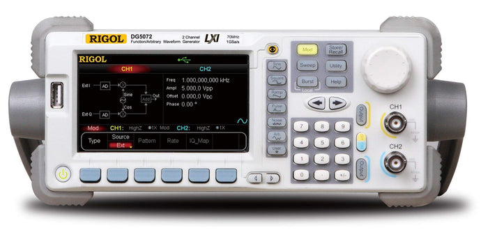 70 MHz, 2 Channel, 14 bit Arbitrary Waveform and Function Generator with 128 Mpt arb memory | 70 MHz bandwidth | 2 Channels | 1 GSa/Sec waveform output | 14 bit vertical resolution