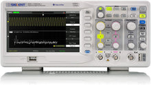 Load image into Gallery viewer, 100mhz, two-channel Digital oscilloscope for electronics applications such as product design, assembly lines, repair and servicing, and electrical engineering education | Edge, Pulse, Video, Slope, Alternative are trigger types
