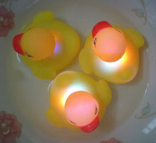 Load image into Gallery viewer, Pack of 5 Light-Up Rubber Duckies - Illuminating Color Changing Rubber Ducks
