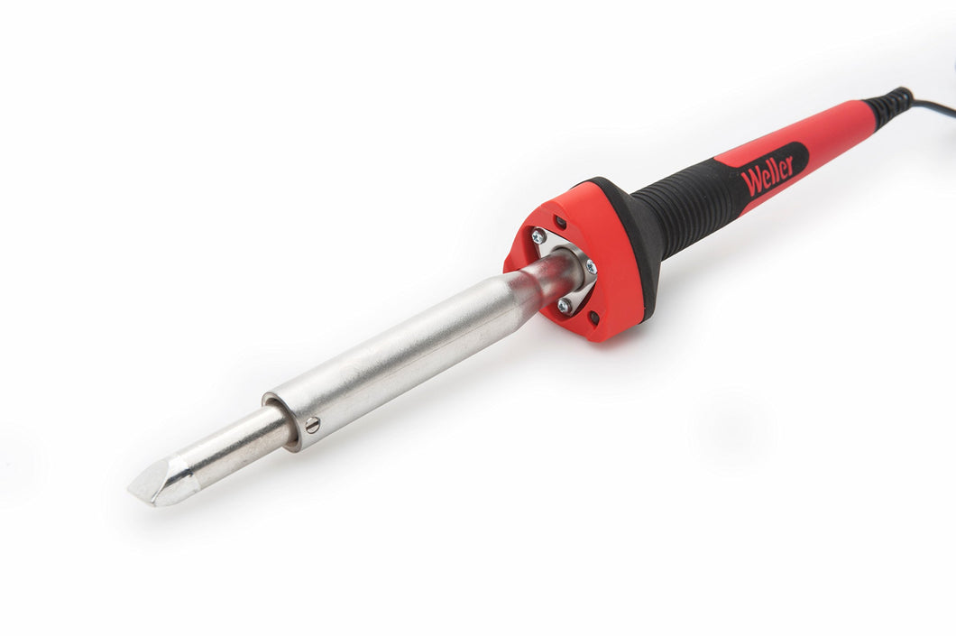 Heavy duty consumer soldering iron with the latest LED technology | 3 LEDs for superior accuracy and application illumination | Triangular handle for tip positioning and precise control | Co-molded and ribbed grip for maximum comfort and reduced slippage | Easy tip change with a variety of options