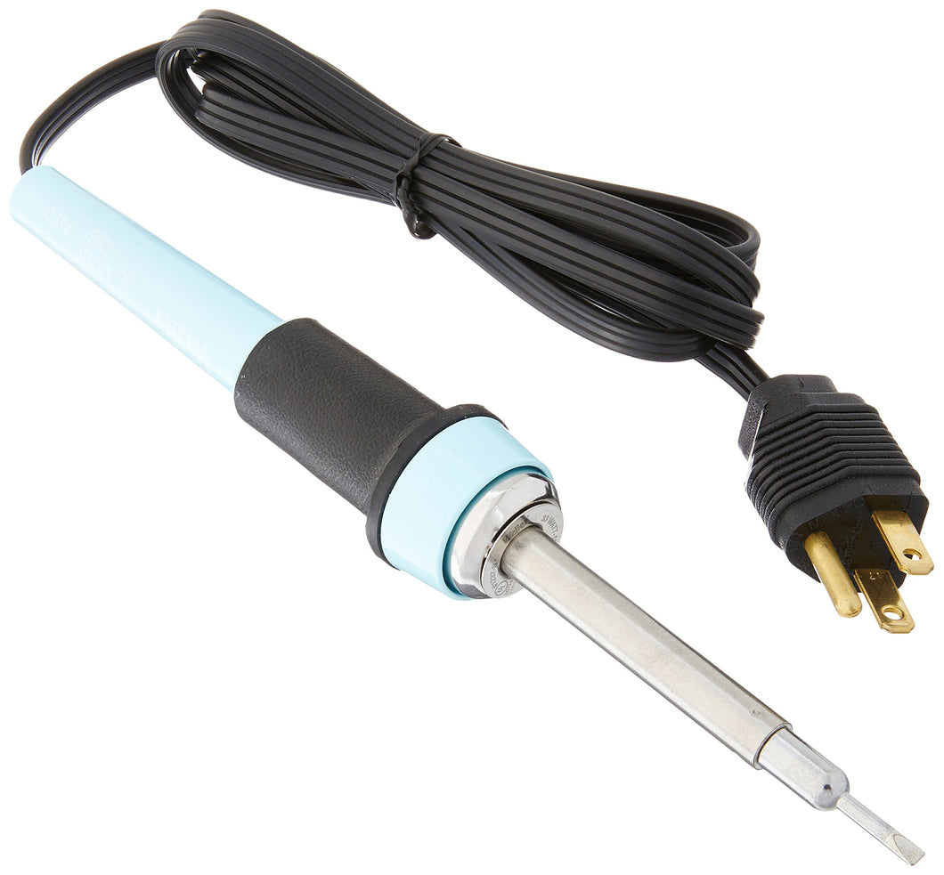 Non-temperature controlled soldering iron | Round, ergonomic soft grip handle for extended use | Stainless steel heater for long life | Includes soldering tip | Available in 2-wire and 3-wire power cords, 5' cord length