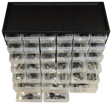 Load image into Gallery viewer, 375 Piece Linear IC Assortment Kit with 34 Types of Linear Integrated Circuits in Electronic Component Cabinet Storage Case

