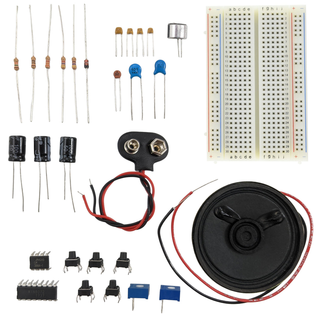 Voice Changer Electrical Engineering Kit with Circuit Diagram (No Soldering Required)