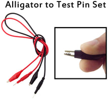 Load image into Gallery viewer, Test Leads with Pins for Solderless Breadboarding and Prototyping - Includes Test Pin to Banana, Alligator, MiniGrabber, BNC, and Dupont Jumper Cables
