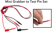 Load image into Gallery viewer, 36-inch Minigrabber IC Hook to Male Pin for Breadboard, Includes 1 Red and 1 Black Lead
