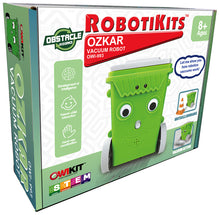 Load image into Gallery viewer, OWI Inc Ozkar Vacuum Robot, DIY STEM Infrared Sensor kit, Birthday Gift for Kids Ages 8 and Up
