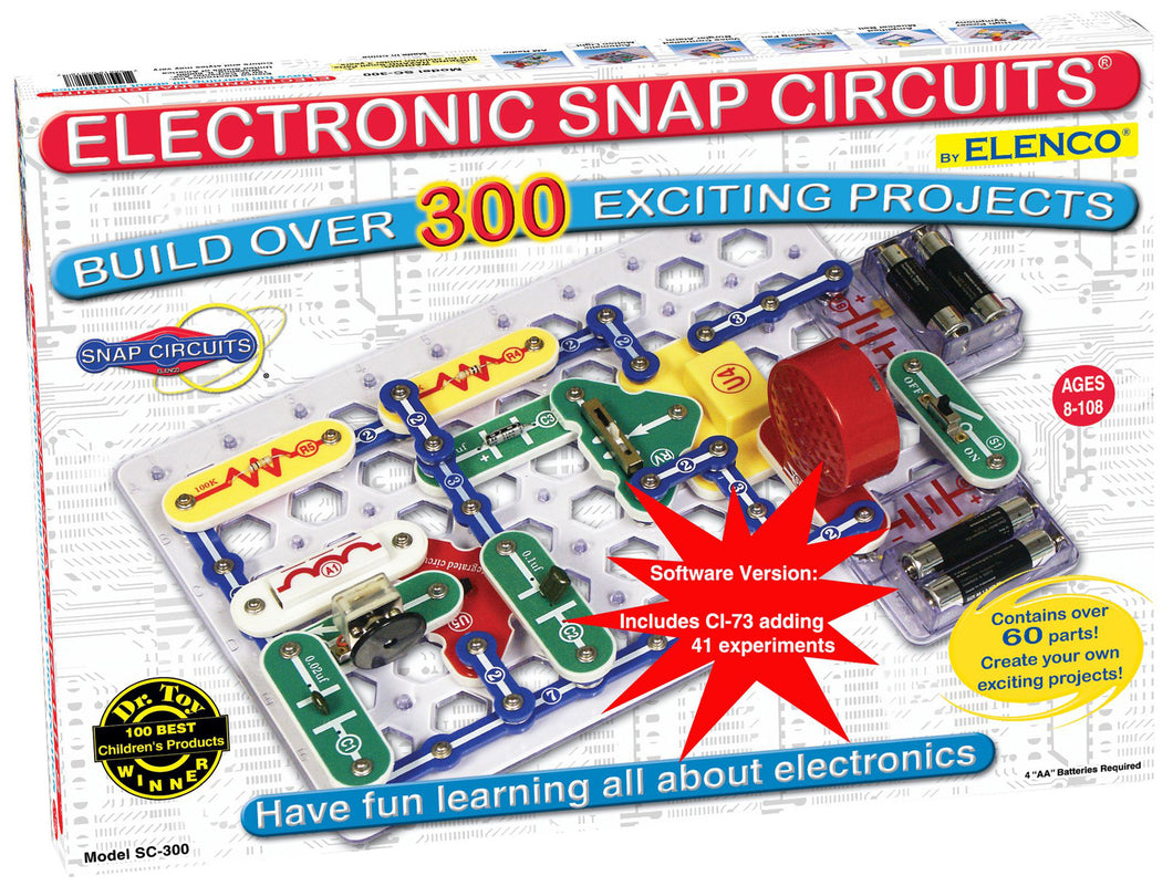Snap Circuits Classic SC-300S Electronics Exploration Kit with Computer Interface (Ages 8+)