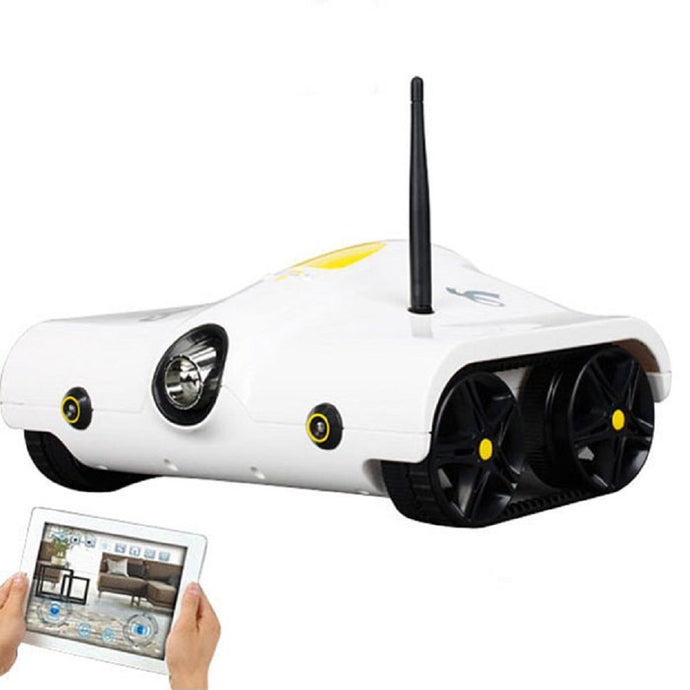 COMPATIBLE WITH iOS ONLY. DOES NOT WORK ON ANDROID. WiFi Controlled by iPhone, iPad, and iPod Touch **The app that this device requires is free. Please search for Monicar on the Apple App Store or Google Play Store and install it to verify that the app works on your device(s) before purchasing. | Brand new APP controlled wireless Wifi control RC spy tank with camera | WiFi control with camera, real-time transmission | Takes Photos and Videos: Stealth Night Vision Lens: 850nm | Built in mic trans
