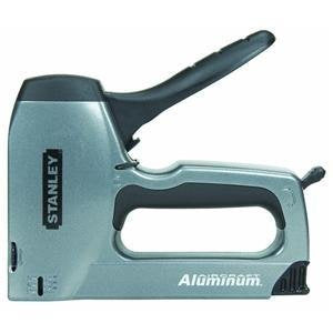 Aluminum Imported Easy-squeeze product works overtime as a staple gun, brad nailer, cable tacker and wire tacker All-metal drive channel ensures better penetration Less force to squeeze and more driving power Easy-squeeze product works overtime as a staple gun, brad nailer, cable tacker and wire tacker