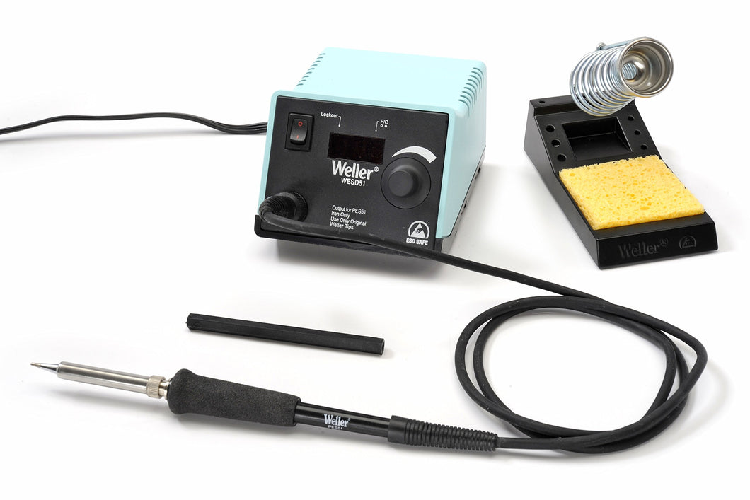 Station Includes Power Unit, Soldering Pencil, Stand and Sponge | Microprocessor Controlled With Digital Led Display | Allows User To Read Temperature Setting and Actual Tip Temperature | Designed For Continuous Production Soldering | Can Switch Between F and C