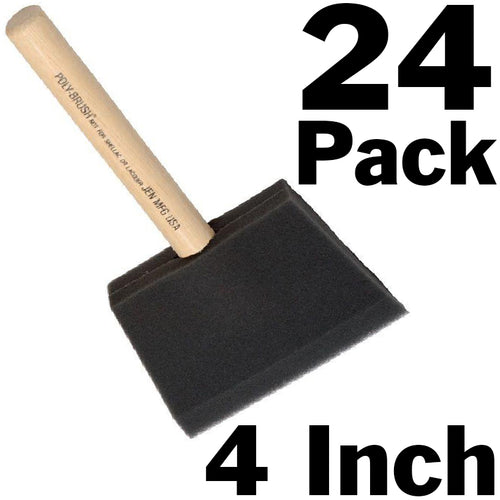 This item is Jen Mfg. Foam Brush Poly Foam Brush With Wood Handle | For all paints, varnishes, polyurethanes | Not for shellac or lacquer