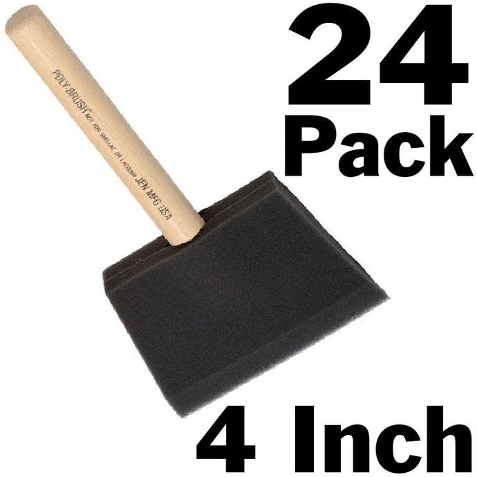 This item is Jen Mfg. Foam Brush Poly Foam Brush With Wood Handle | For all paints, varnishes, polyurethanes | Not for shellac or lacquer