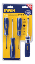Load image into Gallery viewer, IRWIN 4 Piece Screwdriver Set, Includes #1 and #2 Phillips, 1/4&quot; and 3/16&quot; Slotted
