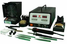 Load image into Gallery viewer, Dual Digital Temperature Displays | Temp range 150 - 480 degrees F (302-896 degrees F) | Electronic temp control - adjustable temp without having to change tips | Tip temp accurate to within +/- 3 degrees C (6 degrees F) | Sensor fail notification
