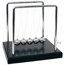 Load image into Gallery viewer, Newton&#39;s Cradle Art in Motion, 1 Inch Balance Balls - Black Wooden Base
