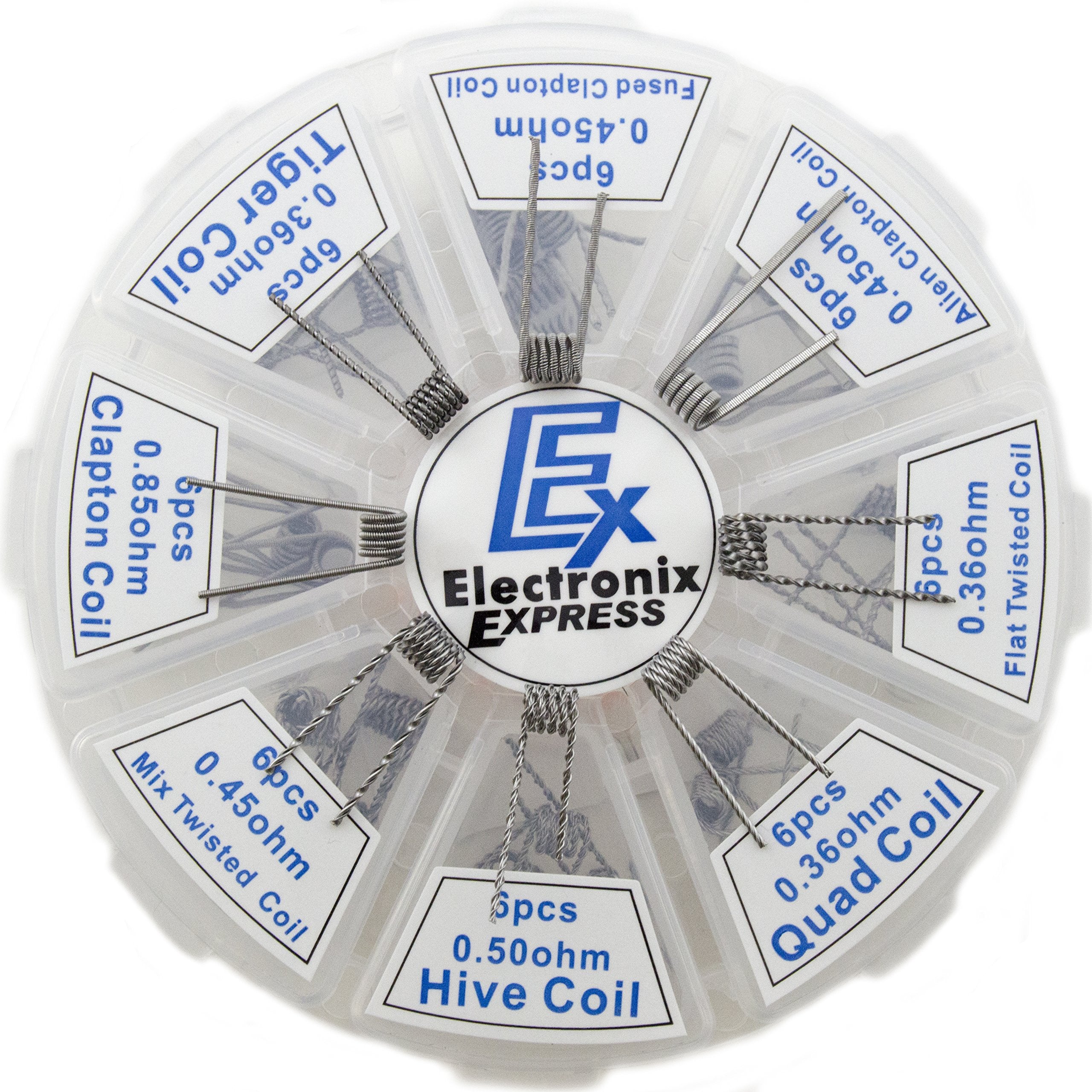 48 Piece Prebuilt Coil Assortment, 8 Different Coils - Quad Twisted, F ...
