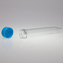 Load image into Gallery viewer, Pkg (10) Standard 15ml Plastic Centrifuge Tubes, 5” Long x 5/8” Dia with Tapered Bottoms.

