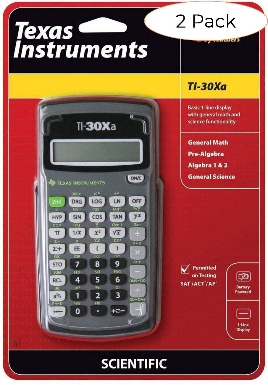 Adds, subtracts, multiplies, and divides fractions entered in traditional numerator/denominator format | Performs trigonometric functions, logarithms, roots, powers, reciprocals, and factorials. Polar/rectangular conversions | Battery powered; slide case included | 1-variable statistics include results for mean and standard deviation | 
