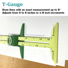 Load image into Gallery viewer, 5-in-1 Sliding Gauge Measuring Sewing Ruler Triangle Tool
