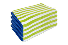 Load image into Gallery viewer, Friends &amp; Home Pack of 4 Lime Green Thin Stripe Cabana Towels (100% Cotton, 30&quot; x 60&quot;, GSM 425) by
