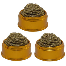 Load image into Gallery viewer, Rubber foot pad | No water necessary | No temperature drop as in conventional sponges | Cleans better than conventional sponges | Heavy duty stainless steel holder
