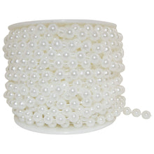 Load image into Gallery viewer, 22 Yards Large Stringed Faux Pearls Beads Garland by the Roll for Crafting and Decorating, 10mm Beads, White Color
