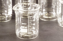 Load image into Gallery viewer, 12 Pack 100mL Glass Beakers with Pour Spout, Borosilicate, 2.09&quot; Diameter x 2.85&quot; Tall
