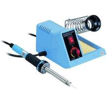 Load image into Gallery viewer, 48W Temperature Controlled Soldering Station with Helping Hand, Desoldering Pump, Solder Aid Kit, Solder, and 2 Tips
