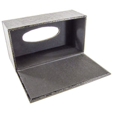 Load image into Gallery viewer, Black Crocodile PU Leather Tissue Box Cover Case Holder for Short 3.1-inch Tall Tissue Boxes - Ideal for Home, Office, Car
