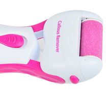 Load image into Gallery viewer, Portable Electric Callus Remover - Dead, Cracked, Dry Skin Shaver - Battery Operated - Water Resistant - Includes 2 rollers (coarse and extra-coarse)
