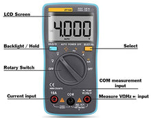 Load image into Gallery viewer, Auto-Ranging Digital Multimeter with 4000 Counts and Backlit LCD Display, Measures AC/DC Voltage and Current, Resistance, Capacitance, Frequency, Duty Cycle, Diode, Continuity
