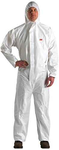 SIZE: Large (Fits 39 to 43 in Chest). Note: Sold individually, PRICE is per EACH coverall. | The 3M Disposable Protective Coverall 4510 helps provide a basic barrier protection against light liquid splashes and hazardous dusts | Other features include a 2 way zipper with a storm flap, and elastic waist, ankles, and wrists for easy movement | Does not contain components made from natural rubber latex or silicone to help prevent reactions from those with sensitivities or restrictions | Typical app