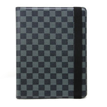 Load image into Gallery viewer, Checkered Black &amp; Grey Case for Apple iPad Models from 2011 to 2013, 360 Degree Rotating Leather Stand Cover Built in Magnet, Sleep Wake Function

