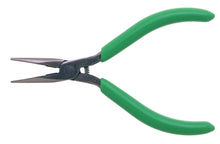 Load image into Gallery viewer, Long nose side cutting pliers | For general wire applications | For reaching into confined working spaces | Serrated jaws | Features green cushion grips
