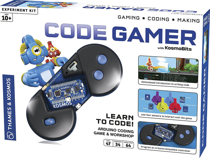 Learn to code by playing a video game | Gaming: use the sensors to control the game with this innovative gamepad | Coding: solve puzzles and challenges in the game and learn Arduino | Making: write your own programs and develop new application for the sensors | Requires a tablet or smartphone running iOS or Android