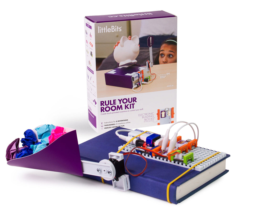 Kids can develop engineering and problem-solving skills by creating interactive inventions | Build infinitely customizable inventions by combining littleBits with anything your kids own | Get step-by-step instructions for 8 inventions, 1 challenge, and inspiration for thousands more | Kids can gain the confidence and curiosity to understand their surroundings and reinvent them | Minimize screen time with a toolbox that kids can use again and again to create new toys