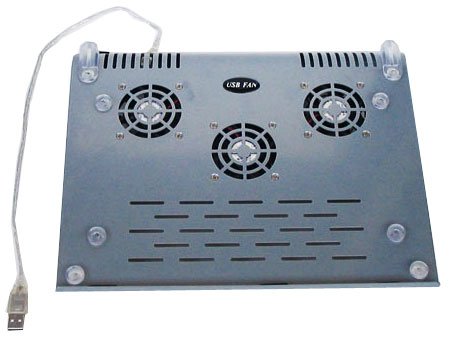 3 Built-in 60mm fans for maximum thermal heat dissipation. Compatible with USB 1.0 & USB 2.0. Built-in On/Off switch. | Aluminum panel with heavy-duty design and silver anodized finish. Ergonomic designed angle for easy typing. | Plug and play, no external power supply is needed, no software installation is required. | Airflow : 28 cfm./Fan Speed : 1500 rpm/Noise: 25 dBA/Voltage : DC 3 V/Power : < 0.9 W/Current : < 180 mA/Dimension (mm) : 300(W) x 240(D) x 40(H) | Brand new, one year warranty!