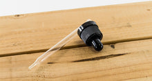 Load image into Gallery viewer, 10 Pack 1 Ounce (30mL) Clear Round Glass Dropper Bottles with Black Tops
