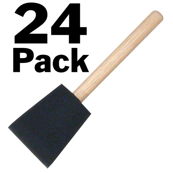 Good for small areas | Can be used to smooth paint | For all paint, stains and varnish | Receive 24 Brushes | 