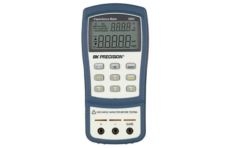 Dual display simultaneously displays value and deviation from selected tolerance | Sort on preset tolerance of 1, 5, 10 percent | Program unique values to sort for specific circuit applications | RS232 interface for data logging software available | 