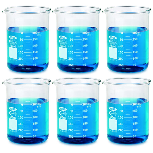 Double scale | Graduations, Clear white markings | Manufactured from borosilicate tubing | Accuracy: ±5 percent of full capacity | 