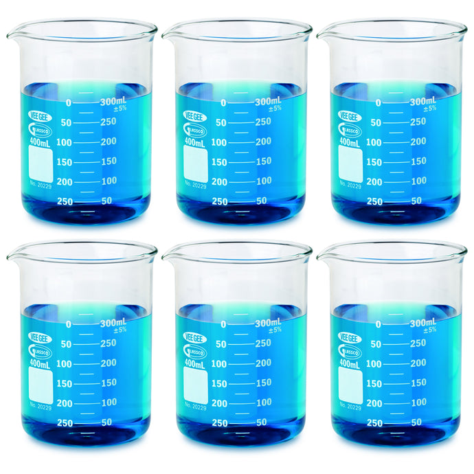 Double scale | Graduations, Clear white markings | Manufactured from borosilicate tubing | Accuracy: ±5 percent of full capacity | 