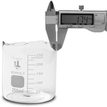 Load image into Gallery viewer, Karter Scientific 3 Piece Glass Beaker Set: 50ml, 100ml, 250ml - 3.3 Boro, Griffin Low Form (214T2)
