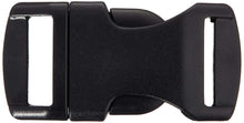 Load image into Gallery viewer, 120 Pack of Black Contoured Side Release Plastic Buckles for 1/2&quot; Straps
